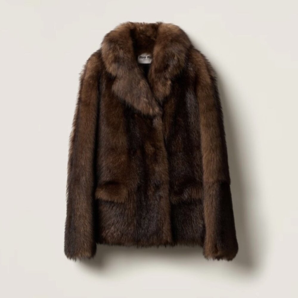 Miu Miu FW 2024 Double-breasted shearling jacket